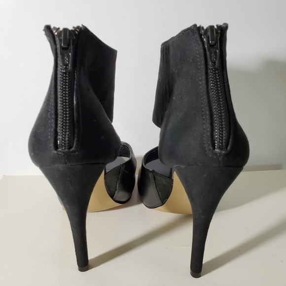 Apt.9 Women's Black Peep Toe Ankle Strap Shoes Sz 6.5 Sexy Night Out Whimsigoth - Picture 4 of 10